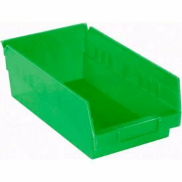 Akro-Mils Shelf Storage Bin, Plastic, Green, 12 PK 30130GREEN